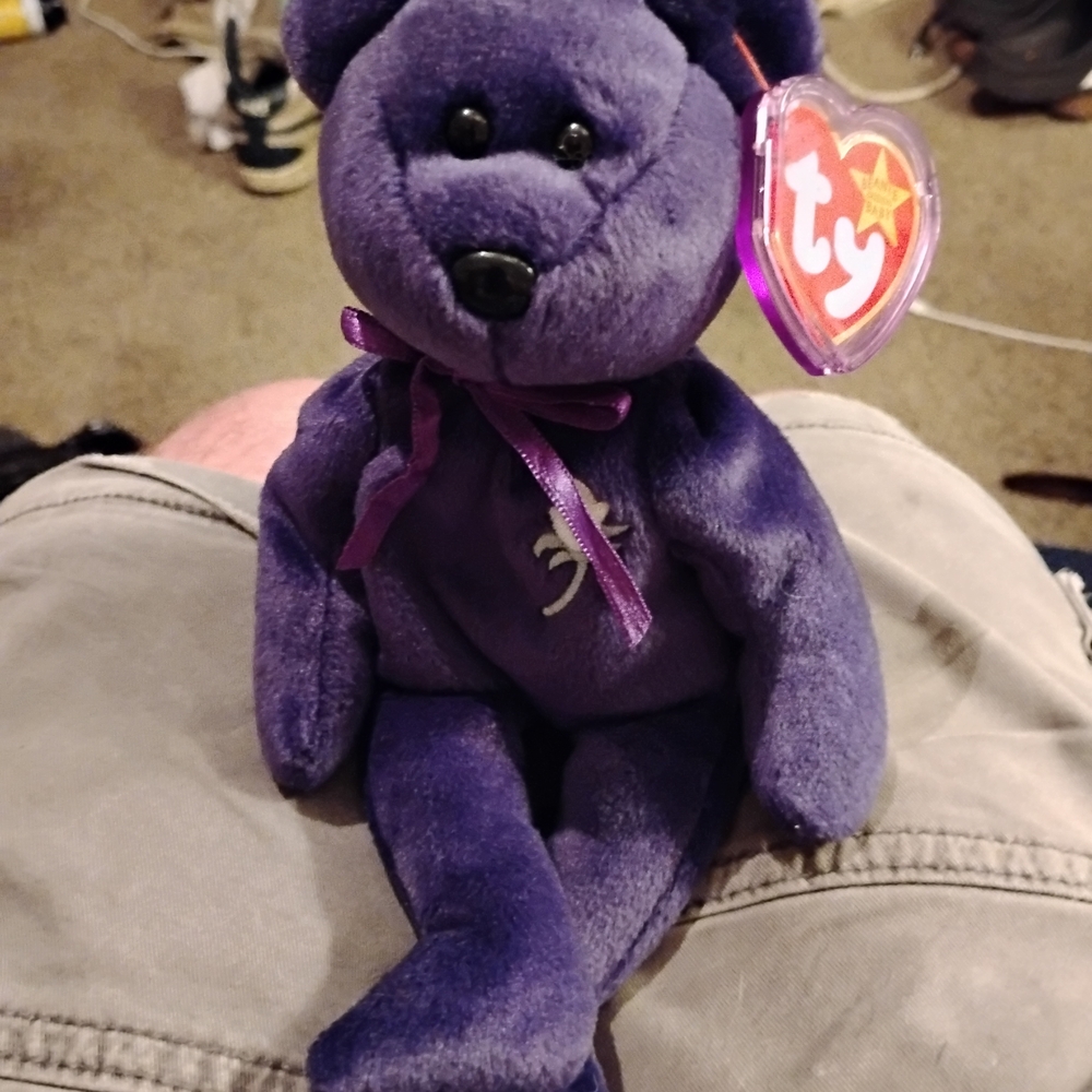 Ty Plush Bear in Rich Purple